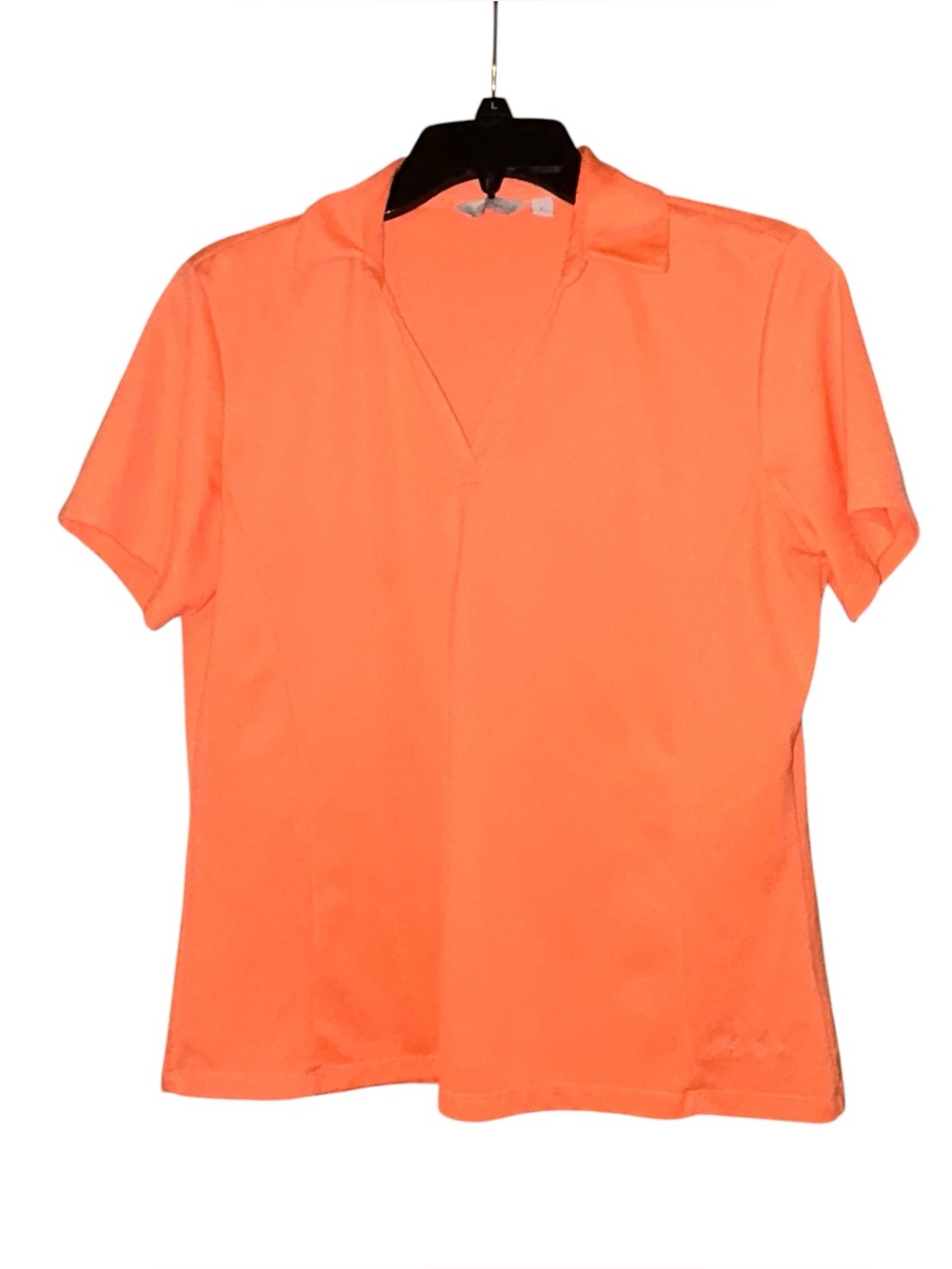 Lady Hagen Women’s Orange Golf Polo Shirt Large Tennis Prep Activewear